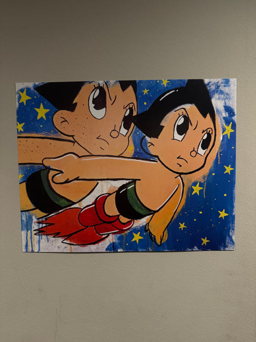 Astro Boy — Original hand-painted Astro Boy anime pop art print by Antonio Adamo