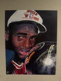 Michael Jordan 1991 Championship — Original hand-painted Michael Jordan 1991 Chicago Bulls championship pop art print by Antonio Adamo