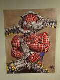 Spider-Man vs Doc Ock — Original hand-painted Spider-Man vs Doc Ock Marvel comic pop art print by Antonio Adamo