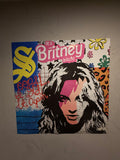 Britney Spears "It's Britney" — Original hand-painted Britney Spears Its Britney pop art collage print by Antonio Adamo